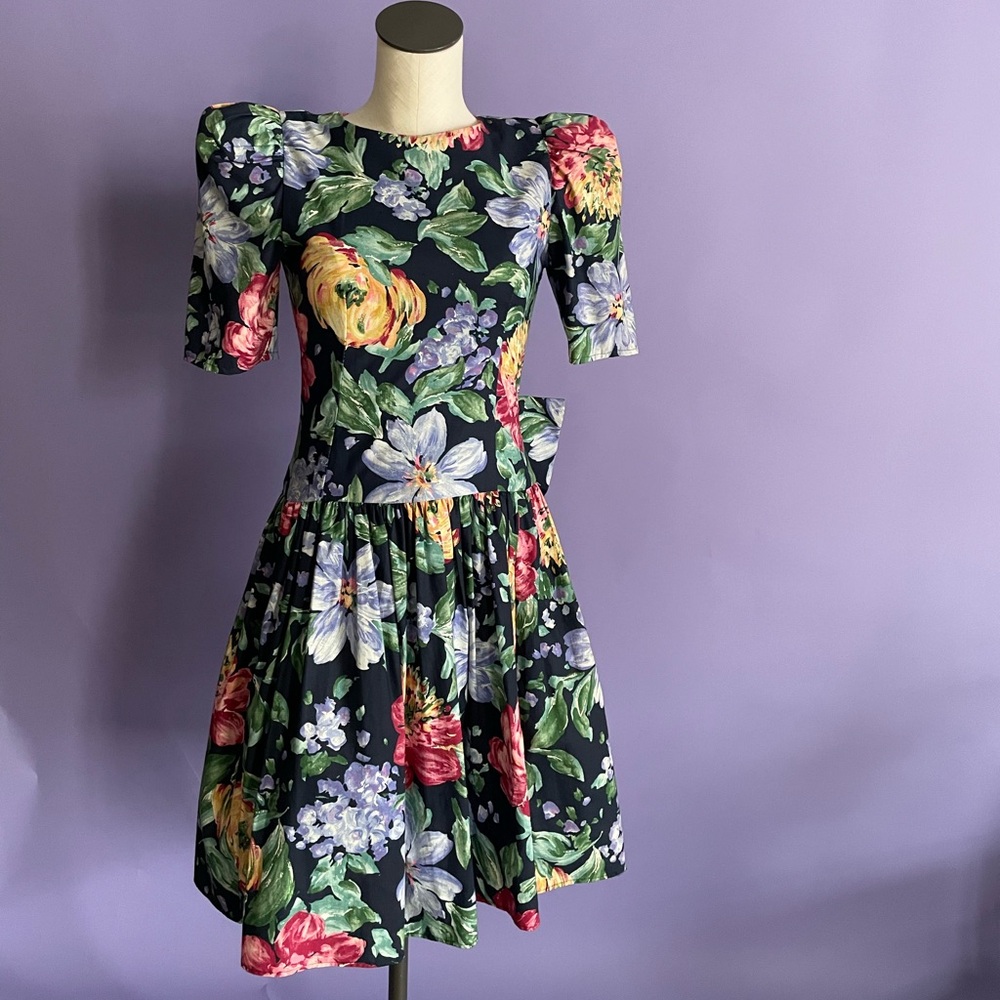 Vintage Floral Print Women's Dress Teen Witch costume
